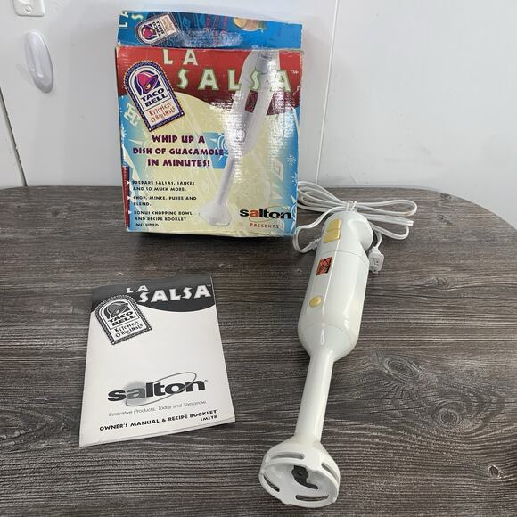 Taco Bell Kitchen Originals La Salsa Electric Handheld Immersion Blender Salton - Picture 1 of 13